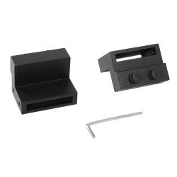 Liukuovikiskosarja seinään, 2 m, enintään 100 kg, hiiliteräs, musta