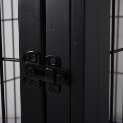 Koiran sisähäkki ja sivupöytä 58,5 x 81 x 66 cm musta MDF ja metalli