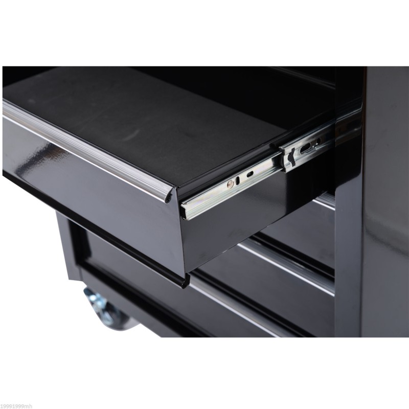 Rullattava työkalukaappi 5 laatikkoa teräs musta 68 x 33 x 75 cm