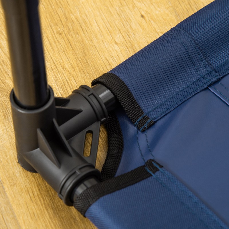 Korotettu lemmikkisänky koirille ja kissoille 600D Oxford-metalli 91,5 x 76,2 x 18 cm sininen