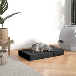 Lemmikkiramppi / lemmikkiportaat koirille ja kissoille, 2-osainen, taitettava, PU-nahka, 45 x 39 x 20 cm, musta