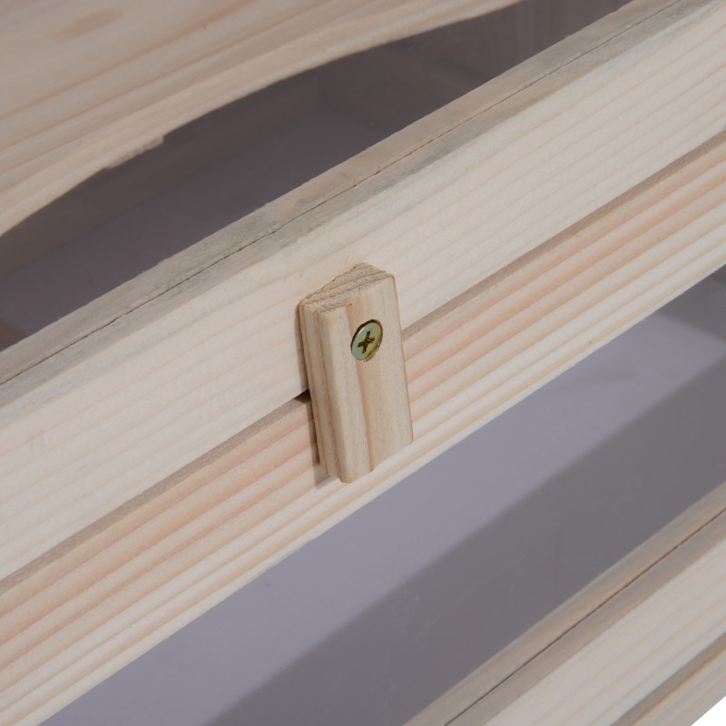 Hamsterihäkki puuta 2 tasoa 60 x 35 x 42 cm kääpiöhamstereille ja hiirille