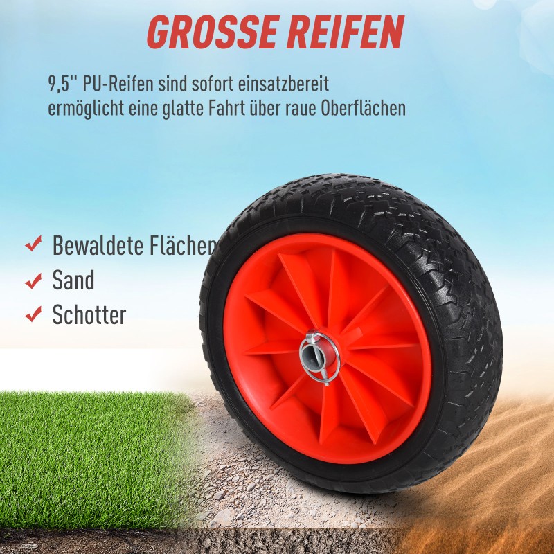 Kajakki- ja kanootinkuljetusvaunu alumiinia, taittuva, 75 kg, renkaat Ø24 cm, hopea