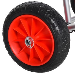 Kajakki- ja kanootinkuljetusvaunu alumiinia, taittuva, 75 kg, renkaat Ø24 cm, hopea