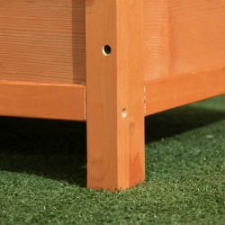 Koirankoppi ulkokäyttöön pienille koirille, kuusipuu, avattava bitumikatto, 82 x 58 x 58 cm, puunvärinen/vihreä