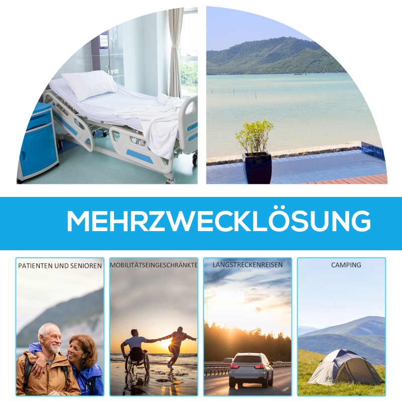 Kannettava kemiallinen wc matkakäymälä 10 l huuhtelu 20 l jätesäiliö 38x38x45 cm