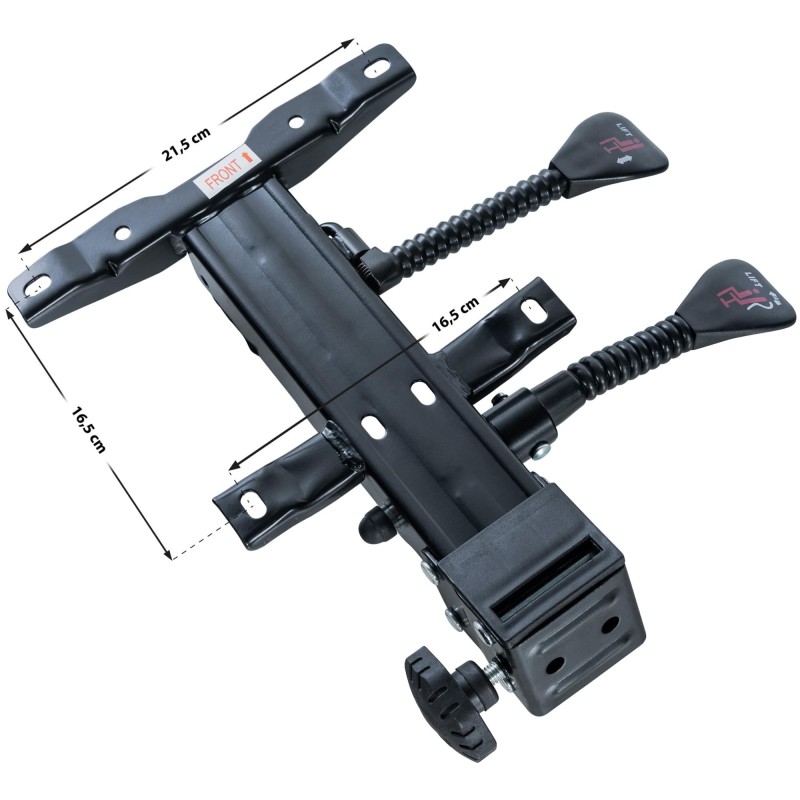 Toimistotuolin säädettävä istuinmekanismi kahdella vivulla ja kallistustoiminnolla