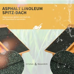 Puinen suoja robottiruohonleikkurille 75 x 76 x 70 cm keltainen