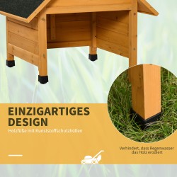 Puinen suoja robottiruohonleikkurille 75 x 76 x 70 cm keltainen