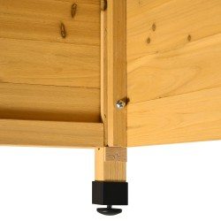 Puinen suoja robottiruohonleikkurille 75 x 76 x 70 cm keltainen