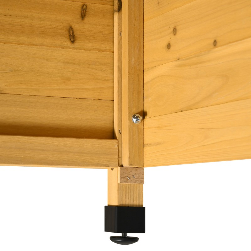 Puinen suoja robottiruohonleikkurille 75 x 76 x 70 cm keltainen