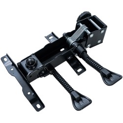 Toimistotuolin säädettävä istuinmekanismi kahdella vivulla ja kallistustoiminnolla