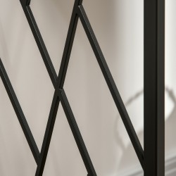 Konsolipöytä eteiseen, teollinen metallirunko ja puukansi, 120 x 35 x 75 cm, ruskea