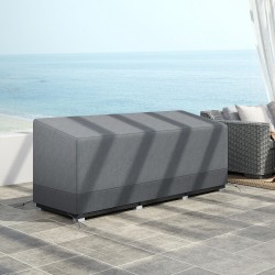 Kalustensuoja puutarhakalusteille 600D Oxford 190,5 x 72 x 63/76 cm tummanharmaa/vaaleanharmaa