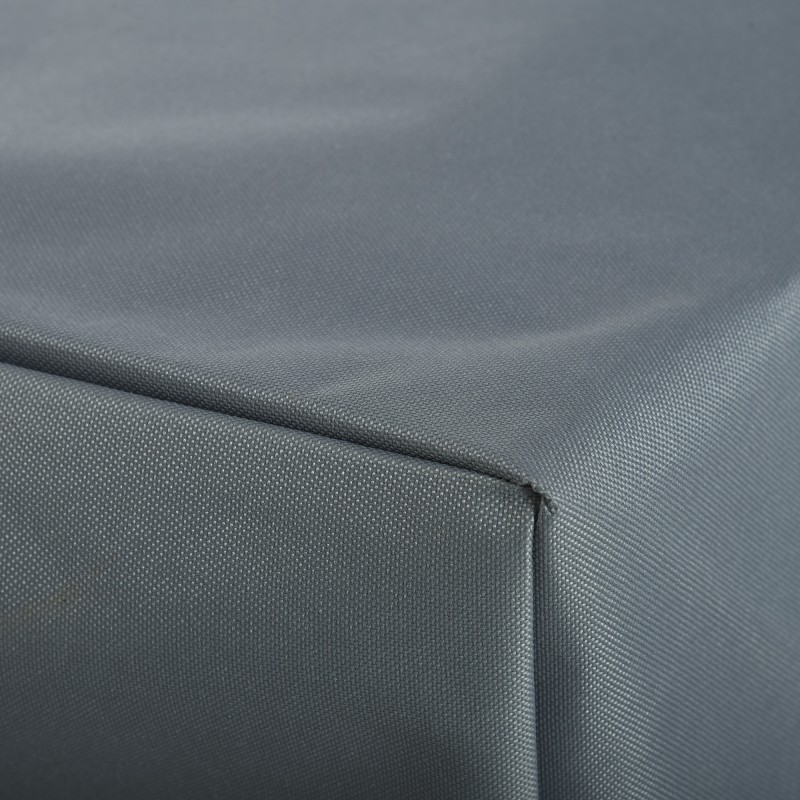 Kalustensuoja puutarhakalusteille 600D Oxford 190,5 x 72 x 63/76 cm tummanharmaa/vaaleanharmaa