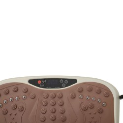 Värinäalusta kotitreeniin, 99 tasoa, LED-näyttö, USB-kaiutin, vastusnauhat ja kaukosäädin, musta/beige/ruskea