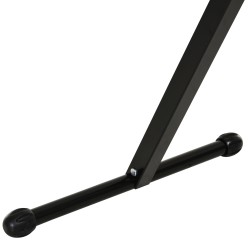 Rullallinen työtuki puu- ja metallikappaleille, säädettävä korkeus 68–110 cm, kantavuus 60–90 kg, metalli, musta