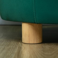 Lemmikkisohva pienille koirille ja kissoille, selkänojalla, pestävä päällinen, koivujalat, vihreä