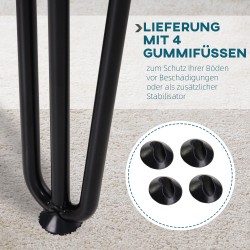 Pöydänjalat teräs 4 kpl haarukkamalli 71 cm max 40 kg musta