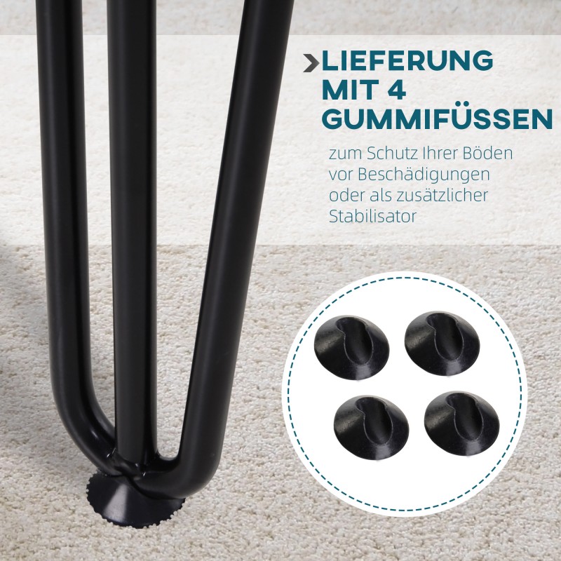 Pöydänjalat teräs 4 kpl haarukkamalli 71 cm max 40 kg musta