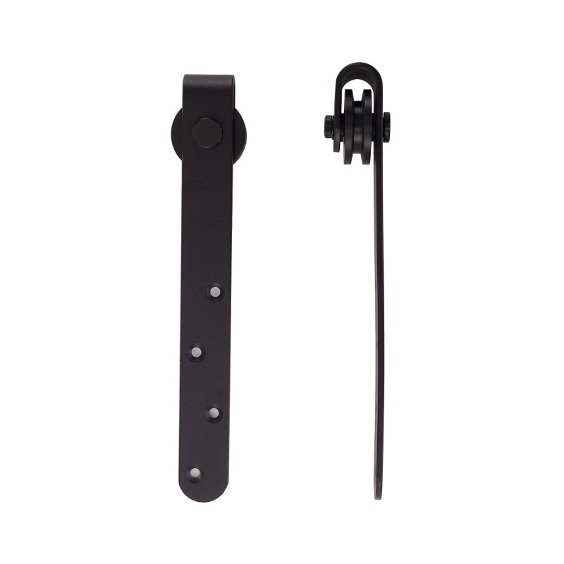 Liukuovikiskosarja kaapille hiiliterästä 180 cm, musta, täydellinen asennuspakkaus