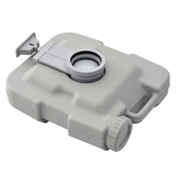 Kannettava kemiallinen wc ulkokäyttöön, PE-muovi, 10+10 L säiliöt, 36 x 42 x 30 cm, harmaa