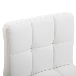 Työtuoli toimistoon, keinonahka ja teräs, säädettävä istuinkorkeus 45–57 cm, valkoinen