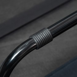 Korotettu ulkoilmakoiransänky, metallirunko, kokoontaitettava, 122 x 92 x 23 cm, tummansininen/musta