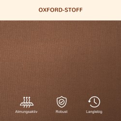 Koiran ulkosänky / koiranleposänky metallirungolla 110 x 68 x 20 cm, 2 päällistä harmaa ja ruskea