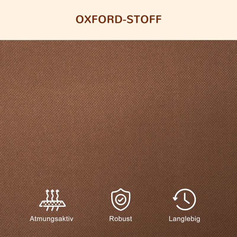 Koiran ulkosänky / koiranleposänky metallirungolla 110 x 68 x 20 cm, 2 päällistä harmaa ja ruskea