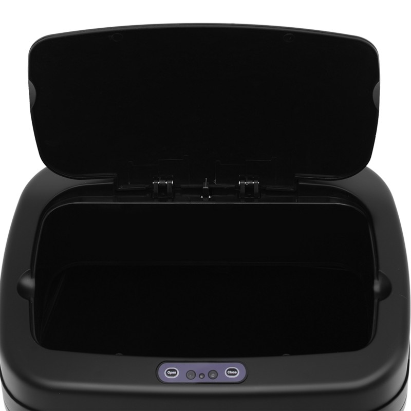 Automaattinen roskakori liikeanturilla 20 l ruostumatonta terästä 33 x 25 x 42,5 cm hopea/musta