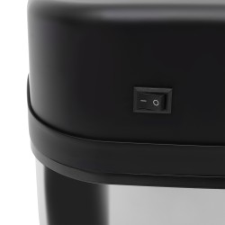 Automaattinen roskakori liikeanturilla 20 l ruostumatonta terästä 33 x 25 x 42,5 cm hopea/musta