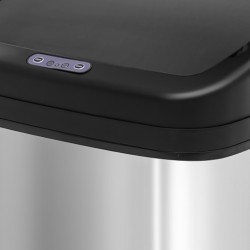 Automaattinen roskakori liikeanturilla 20 l ruostumatonta terästä 33 x 25 x 42,5 cm hopea/musta