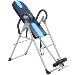 Selkävenytyslaite taittuva teräsrunko enint 136 kg hopea musta sininen