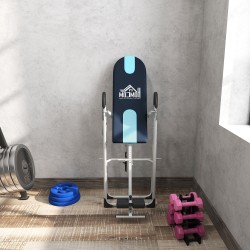 Selkävenytyslaite taittuva teräsrunko enint. 136 kg hopea/musta/sininen