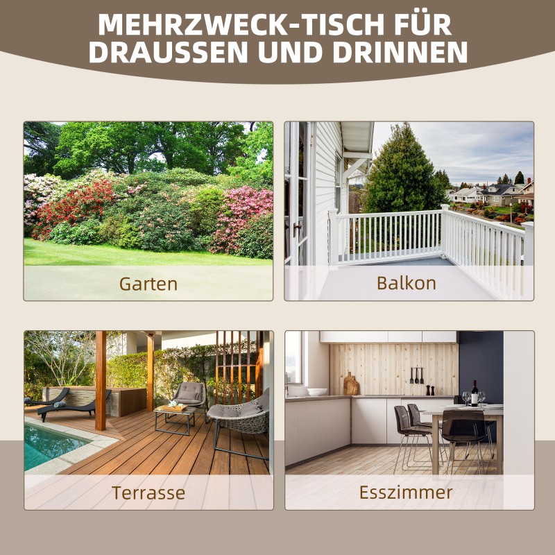 Puutarhapöytä ulko- ja sisäkäyttöön massiivikuusta 110 x 60 x 65 cm luonnonpuu