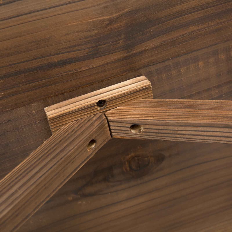 Puutarhapöytä ulko- ja sisäkäyttöön massiivikuusta 110 x 60 x 65 cm luonnonpuu