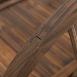 Puutarhasilta tannenpuu 100 x 50 x 37 cm, kaareva puusilta lampiin, kantavuus 150 kg, hiiltynyt sävy