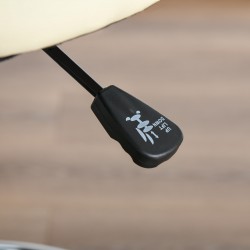 Baarituoli pyörillä ja selkänojalla, korkeussäädettävä keinonahka, beige 56 x 57 x 104–127 cm