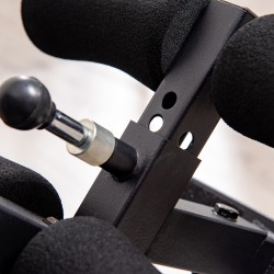 Inversiopenkki taittuva selkänojalla metalli/ABS 132 x 71 x 145 cm musta–sininen