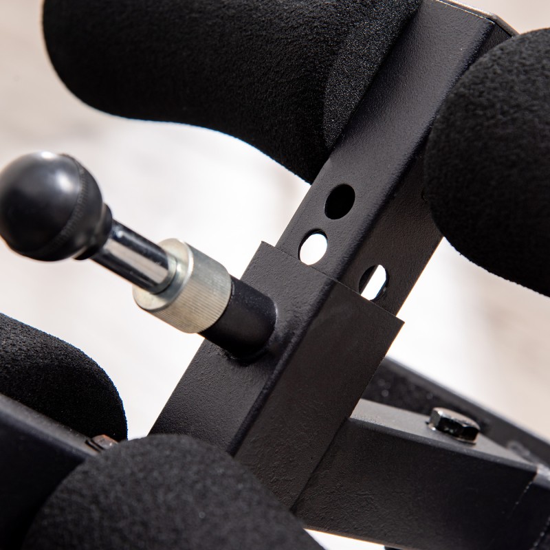 Inversiopenkki taittuva selkänojalla metalli/ABS 132 x 71 x 145 cm musta–sininen