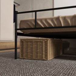 Metallinen parisänky sälepohjalla 160 x 200 cm, teräsrunko, musta