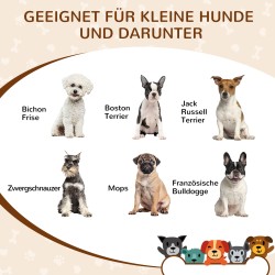 Koirankoti pienille koirille, MDF, 69 x 50 x 58,5 cm, puunsävy/musta, säältä suojaava