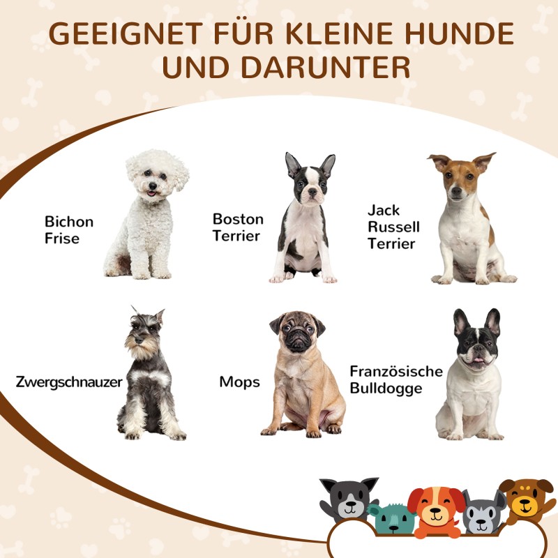 Koirankoti pienille koirille, MDF, 69 x 50 x 58,5 cm, puunsävy/musta, säältä suojaava