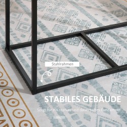 Ruokailuryhmä 2 hengelle, pöytä ja 2 tuolia, metalli ja tammi, pieniinkin tiloihin