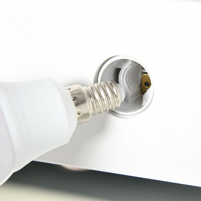 Valaistu Hollywood-peili LED-valoilla, kosketusohjaus ja muistitoiminto, 80 x 60 cm, valkoinen