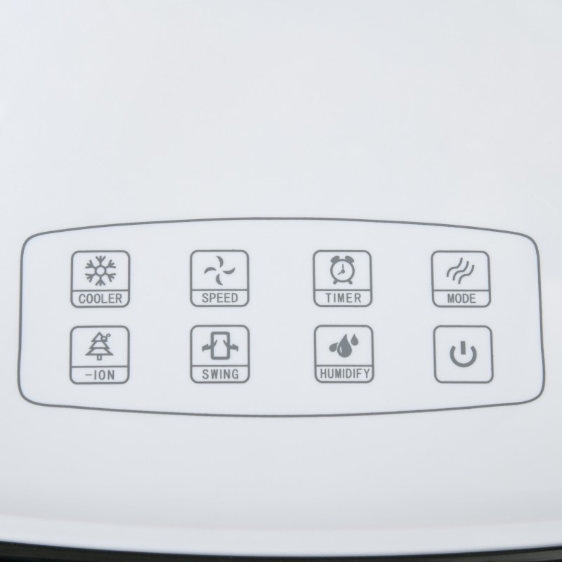 Siirrettävä 4-in-1 ilmastointilaite 10 L vesijäähdytys ja ilmankostutus 60 W valkoinen/musta