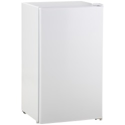 Pieni jääkaappi pakastelokerolla 91 l kompakti hiljainen teräs ja muovi valkoinen