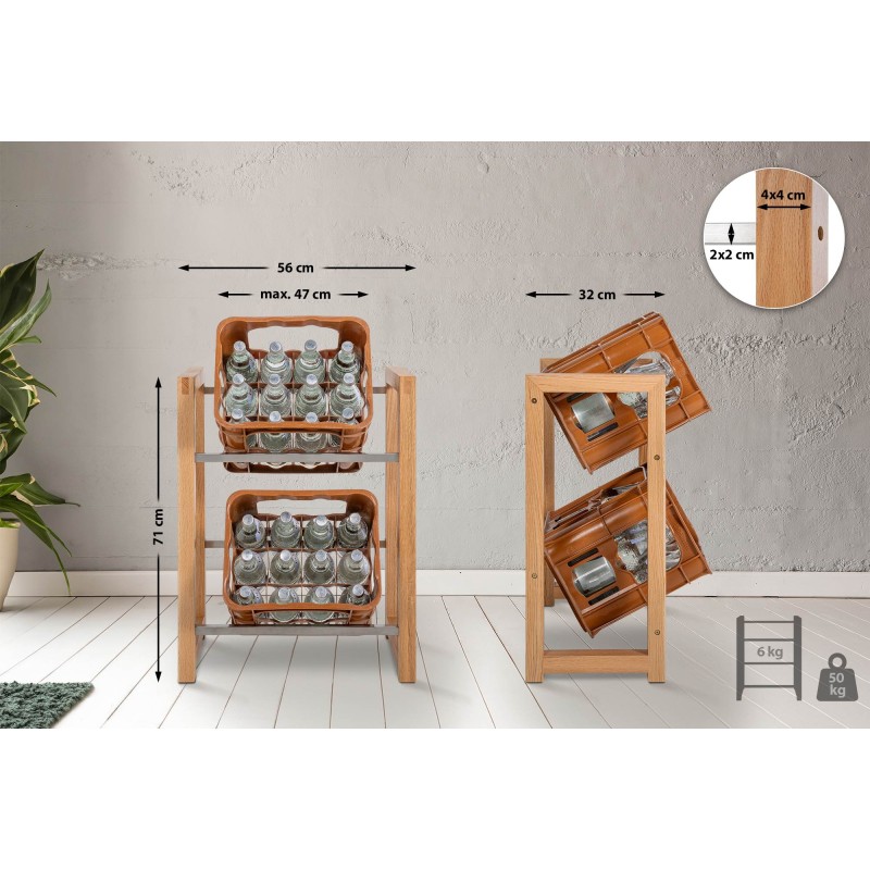 Juomalaatikkoteline robin kahdelle tai kolmelle laatikolle