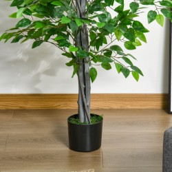 Tekokasvi ficus puu ruukussa 135 cm vihreä muovi-betoni
